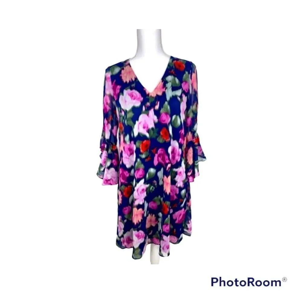 Calvin Klein Floral Ruffle Dress NWT. 6